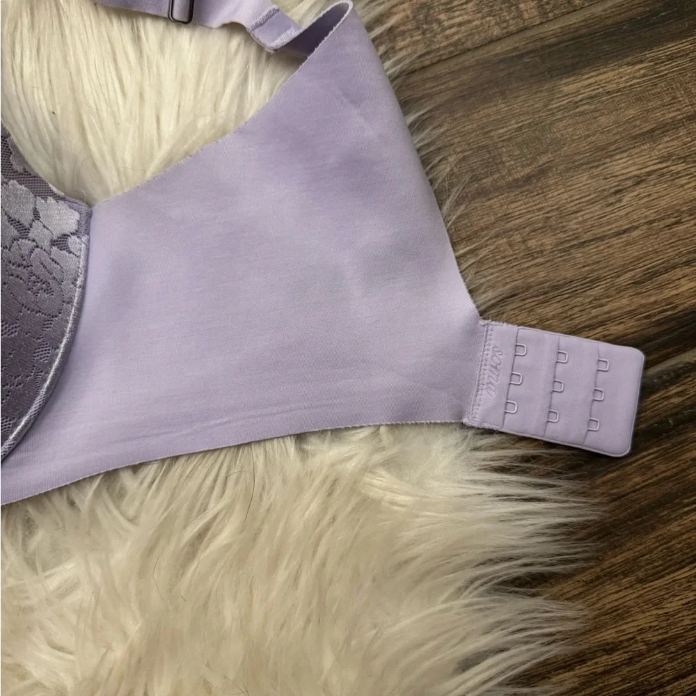Soma Bra Size 36D Vanishing Back Full Coverage lace Purple‎ Underwire